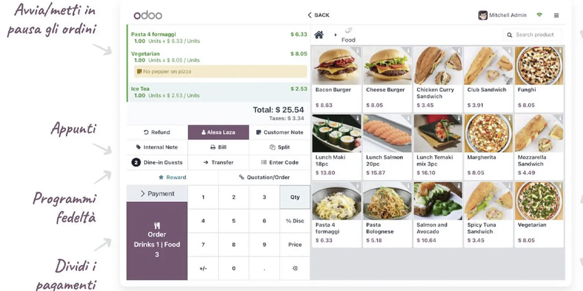 Come usare i tablet su Odoo per il ristorante