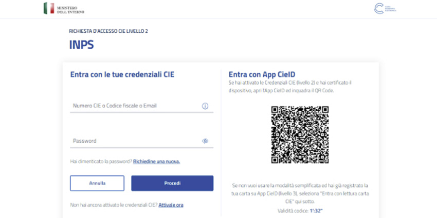 Come accedere ai servizi INPS e INAIL con SPID e CIE